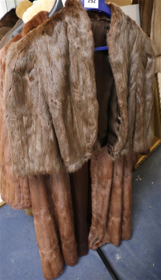 A squirrel coat and an evening jacket